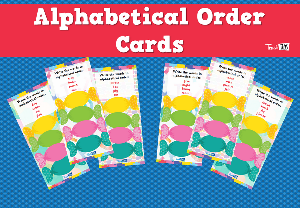 Alphabetical Order Cards