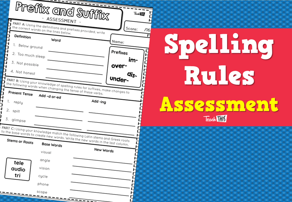 Spelling Rules Assessment