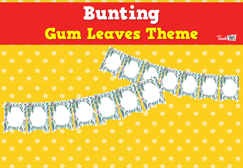 Bunting - Gum Leaves Theme