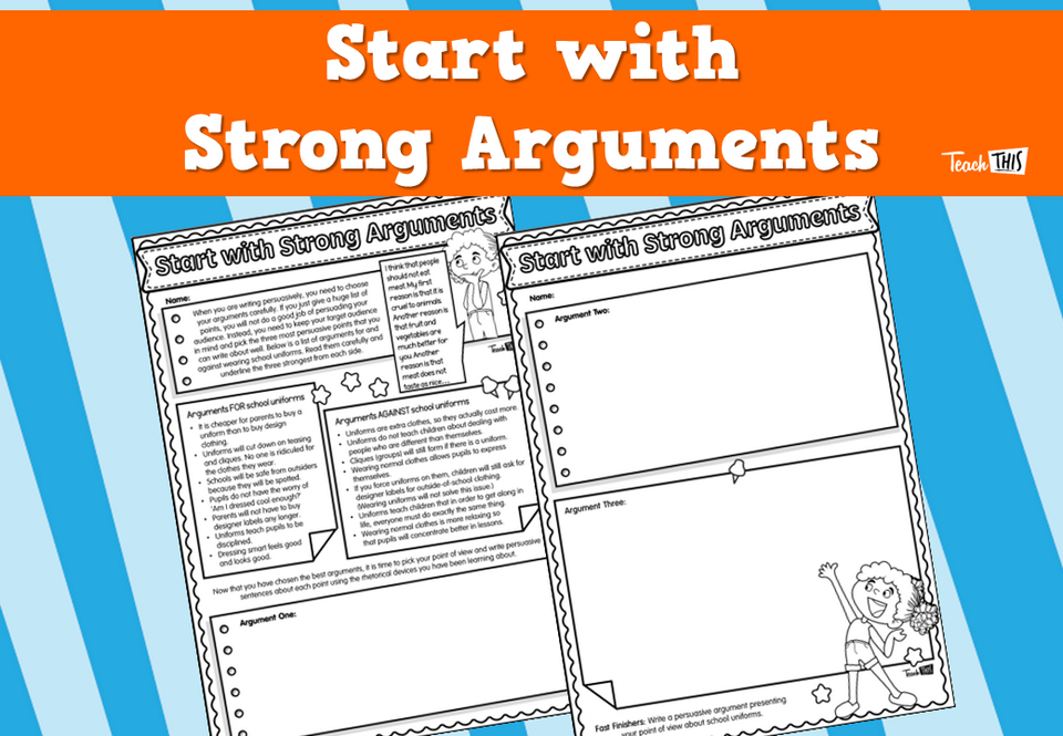 Start with Strong Arguments