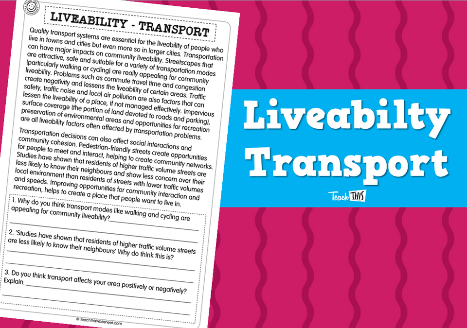Liveability - Transport