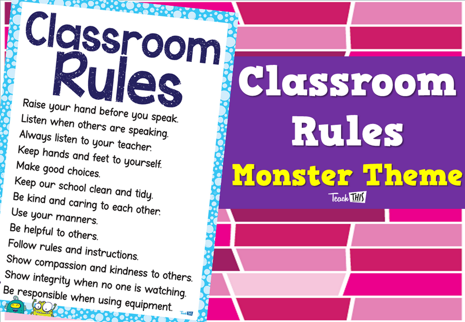 Classroom Rules - Monster Theme