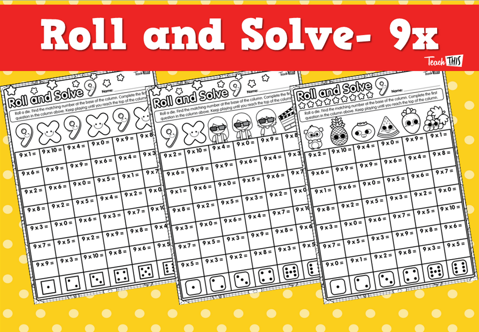 Roll and Solve- 9x