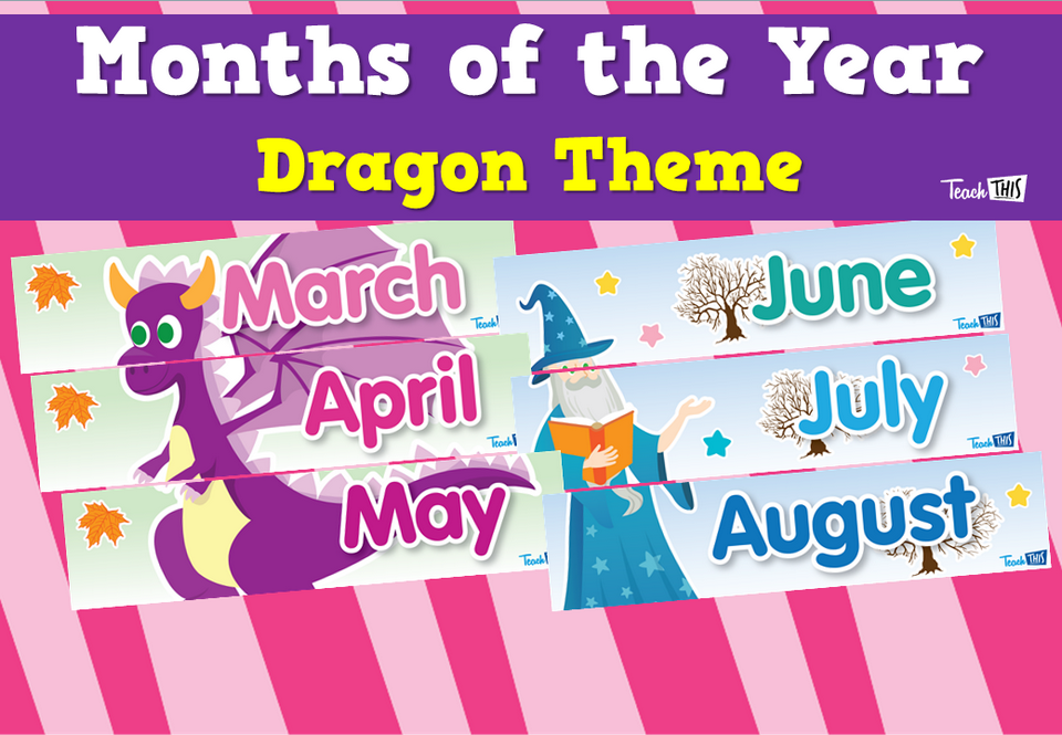 Months of the Year - Dragon Theme