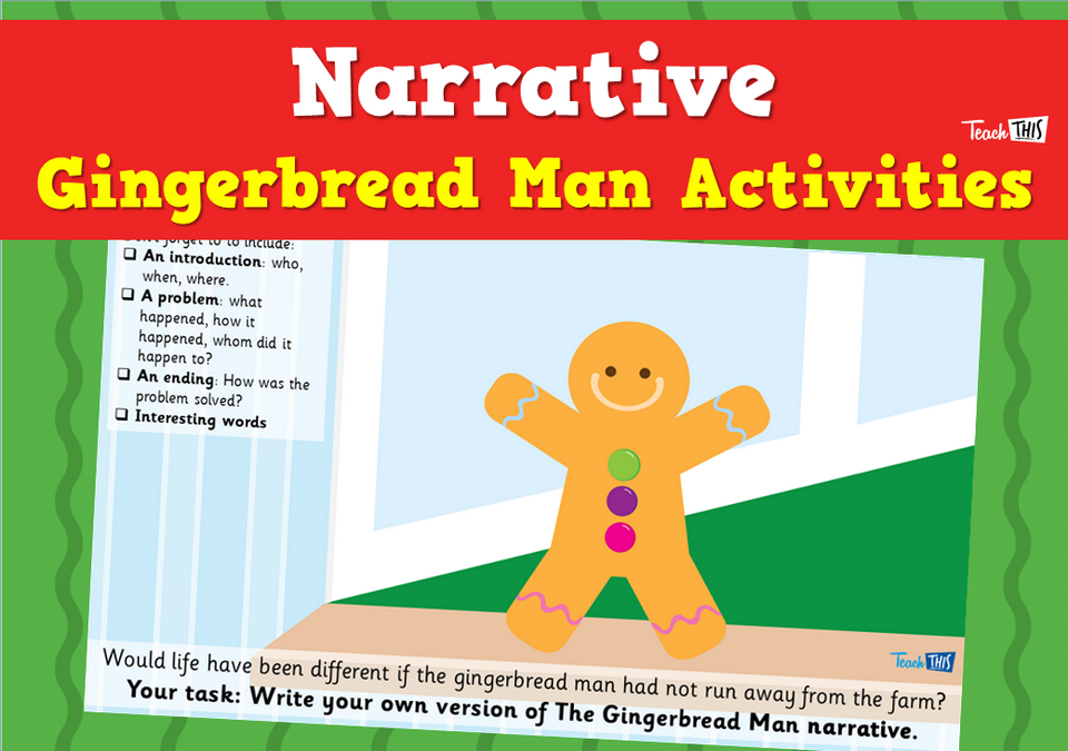 Narrative - Gingerbread Man Activities