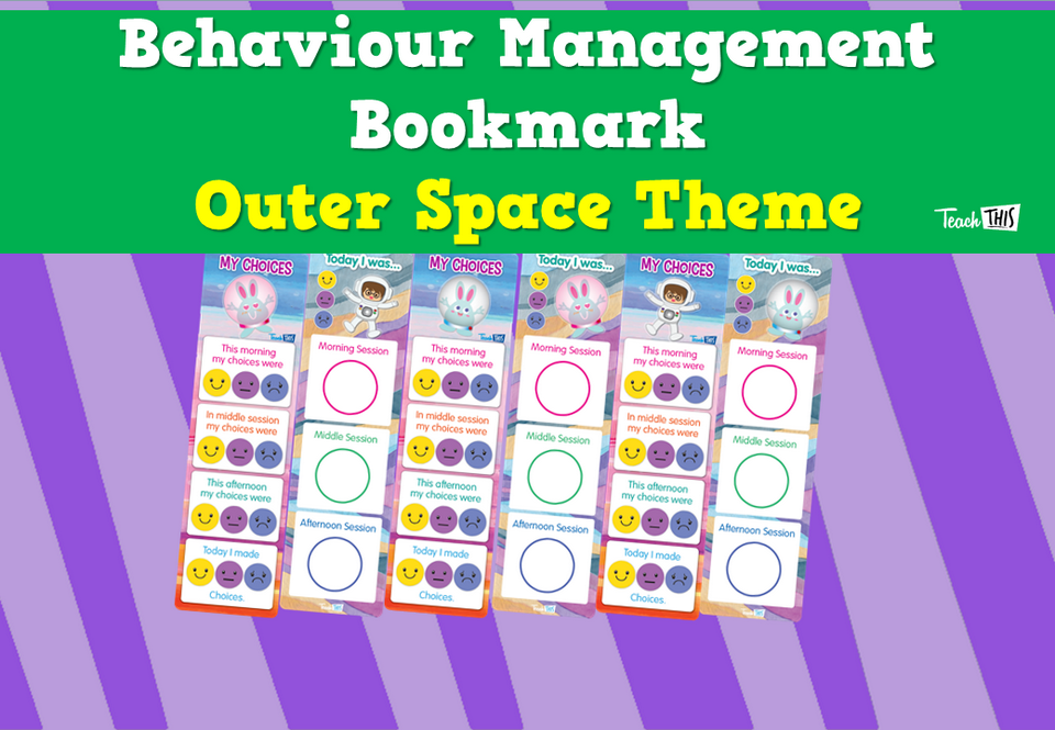 Behaviour Management Bookmark - Outer Space Theme