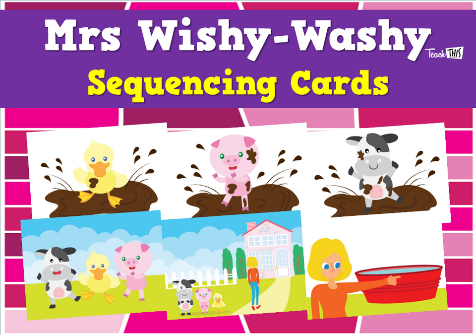 Mrs Wishy-Washy Sequencing Cards