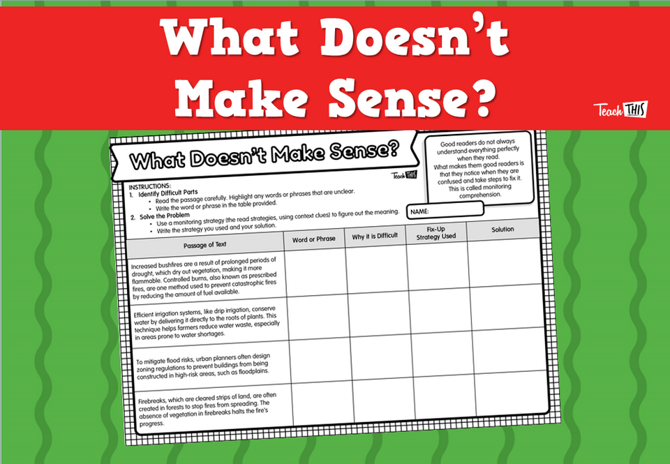 What Doesn’t Make Sense?