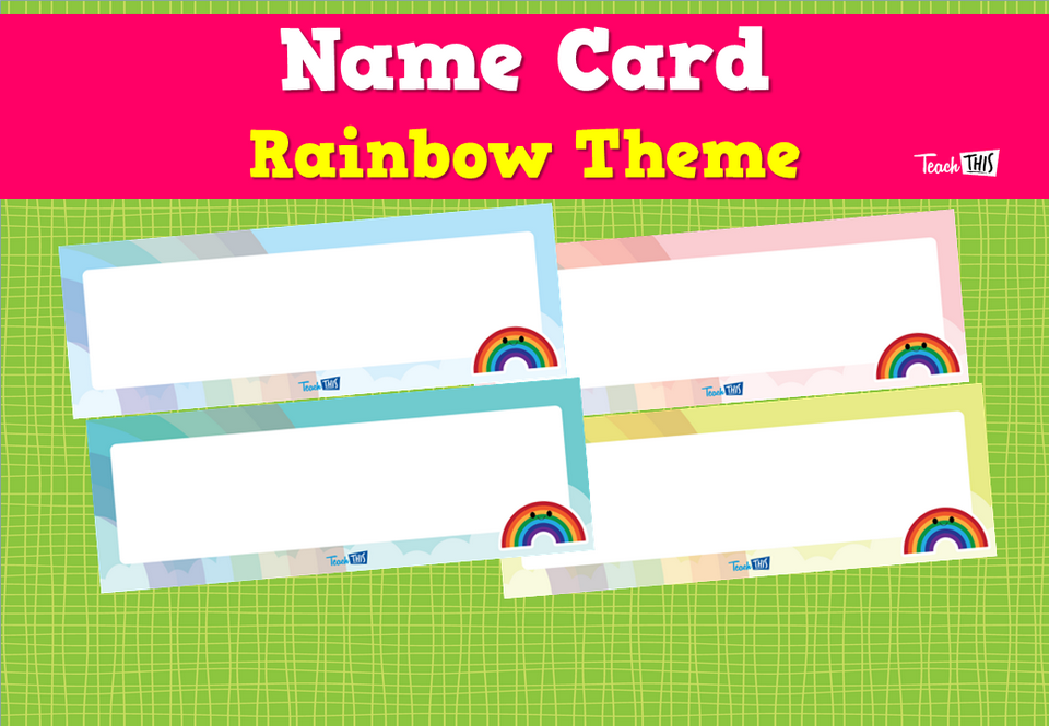 Name Card - Rainbow Theme