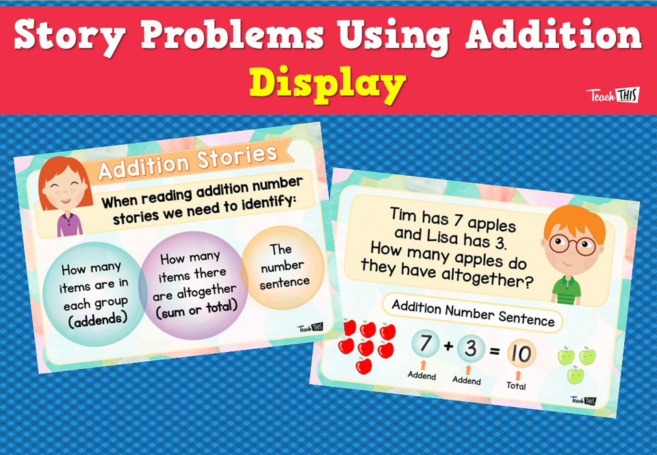Story Problems Using Addition Display