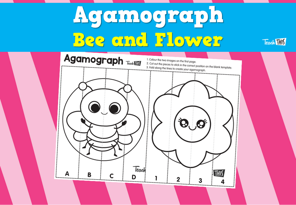 Agamograph- Bee and Flower
