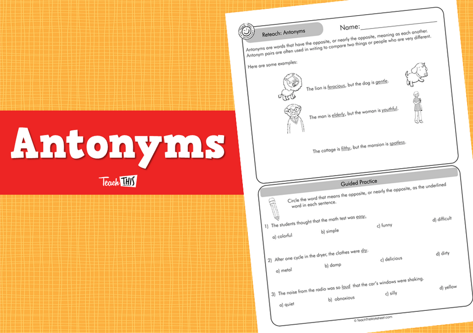 Antonyms (answers incl) 4pg