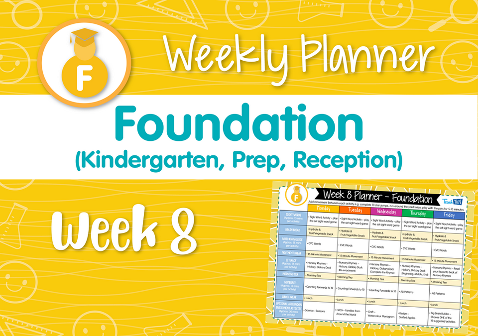 Weekly Planner - Foundation Week 8