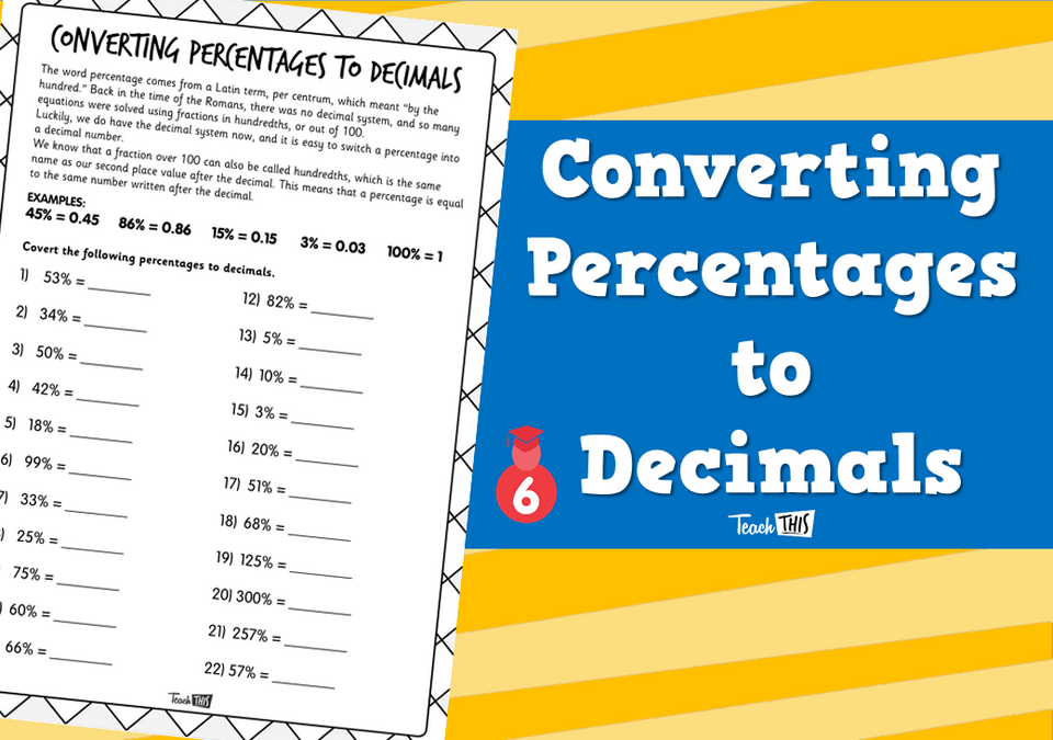 Converting Percentages to Decimals