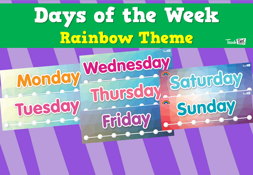 Days of the Week - Rainbow Theme
