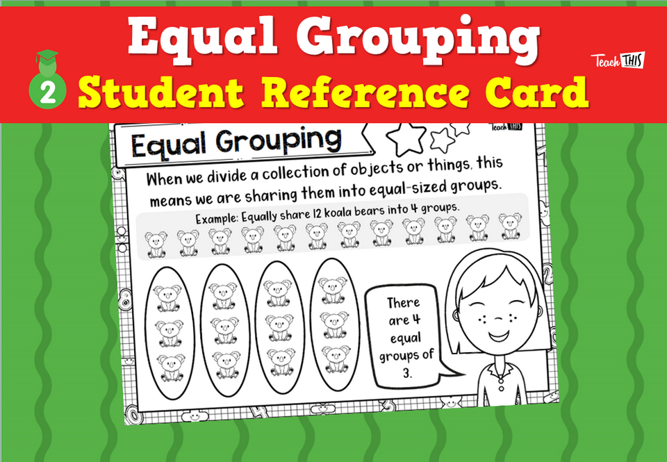 Equal Grouping - Student Reference Card