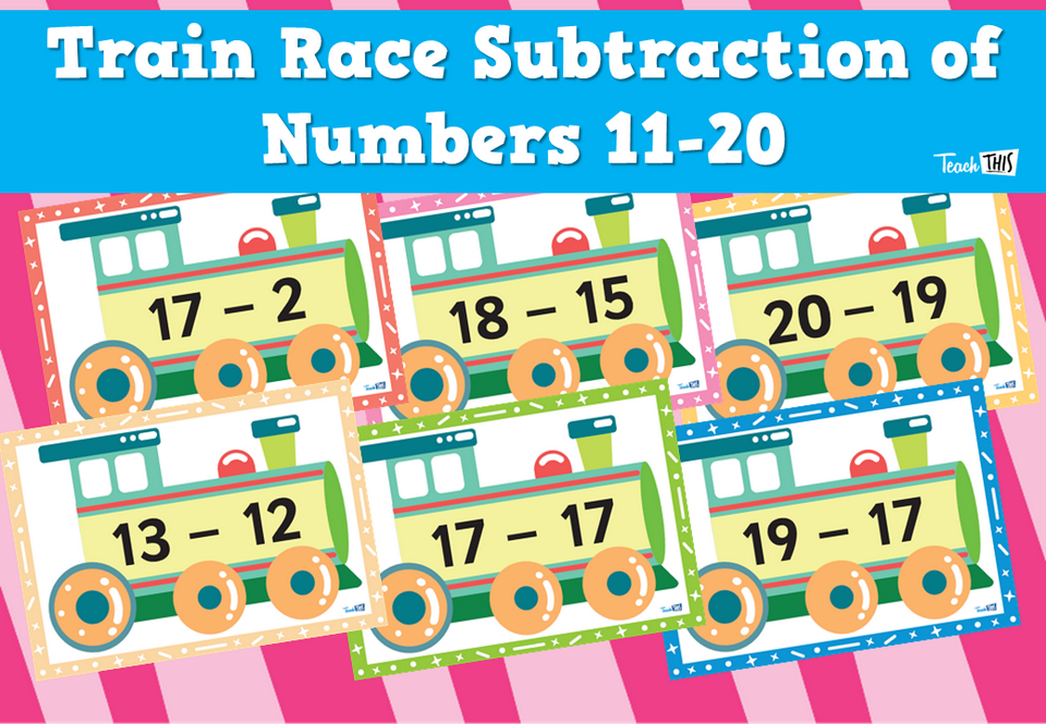Train Race Subtraction of Numbers 11-20