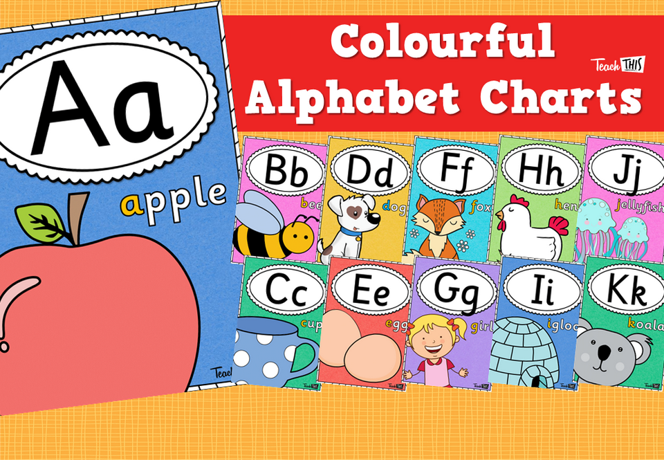 Colourful Alphabet Charts