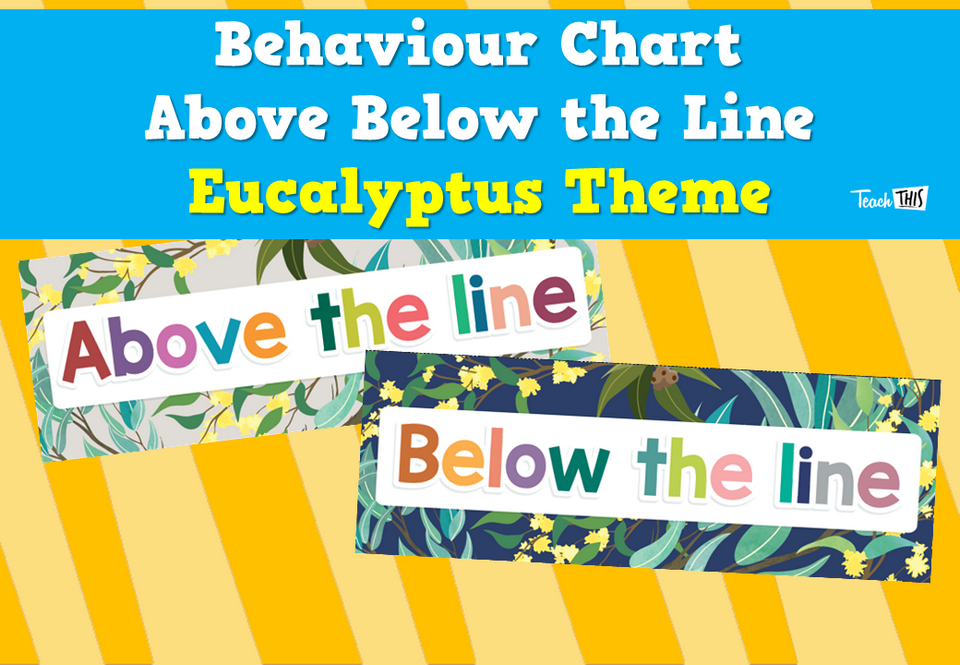 Behaviour Chart - Above Below the Line - Eucalyptus Theme