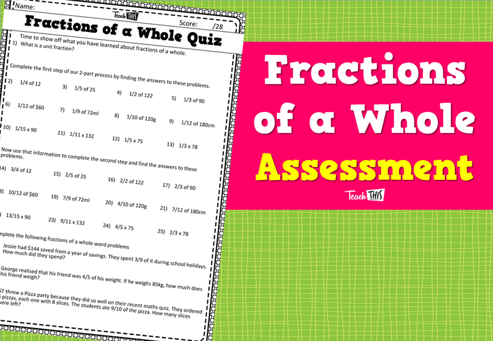 Fractions of a Whole Assessment