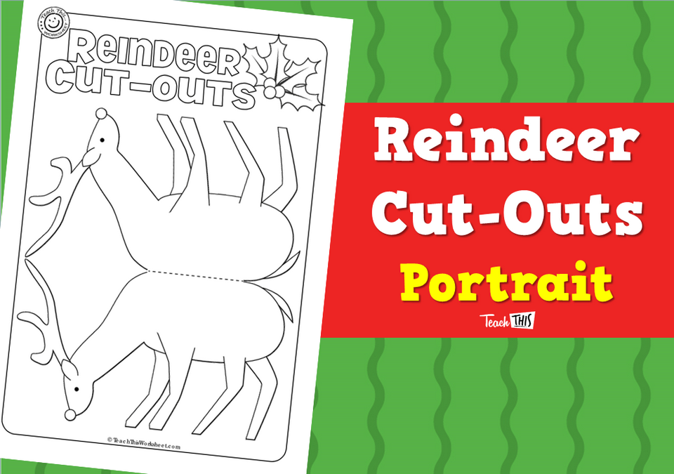 Reindeer Cut-Outs - Portrait
