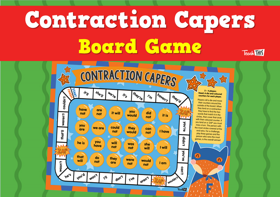 Contraction Capers - Board Game