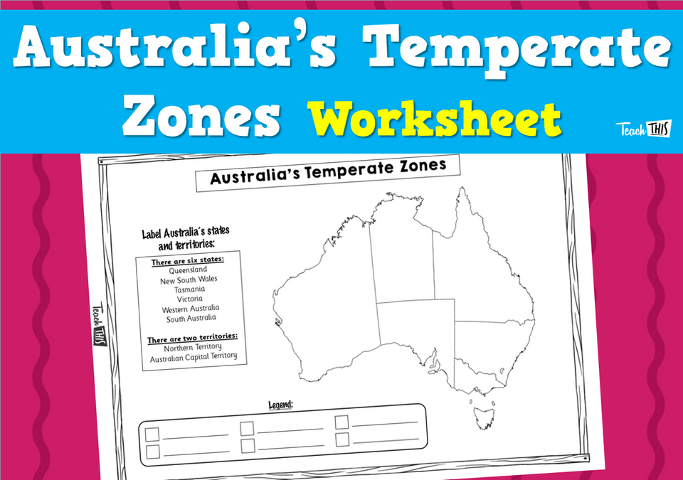 Australia's Temperate Zones - Worksheet