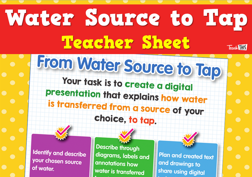 Water Source to Tap Teacher Sheet