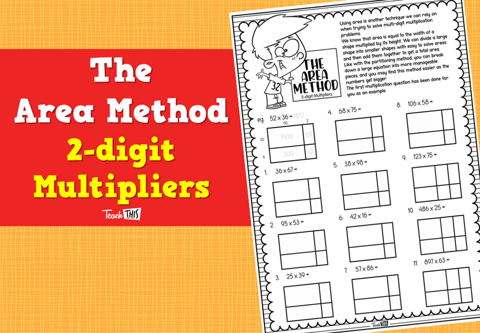 The Area Method - 2-digit Multiplier