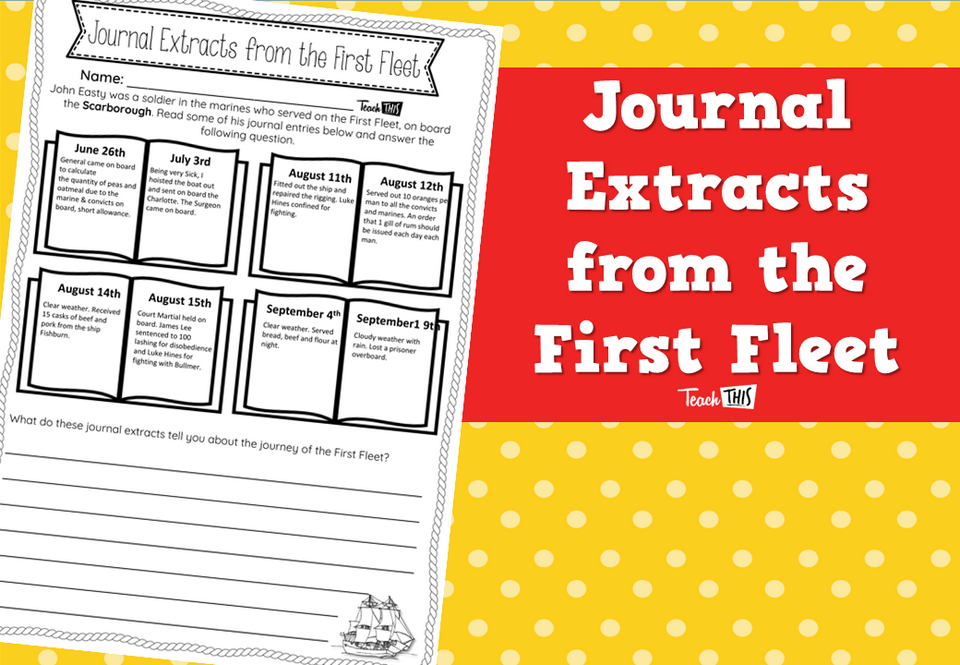 Journal Extracts from the First Fleet