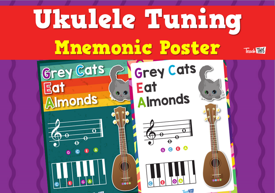 Ukulele Tuning - Mnemonic Poster