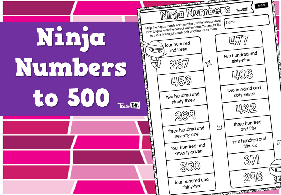 Ninja Numbers to 500
