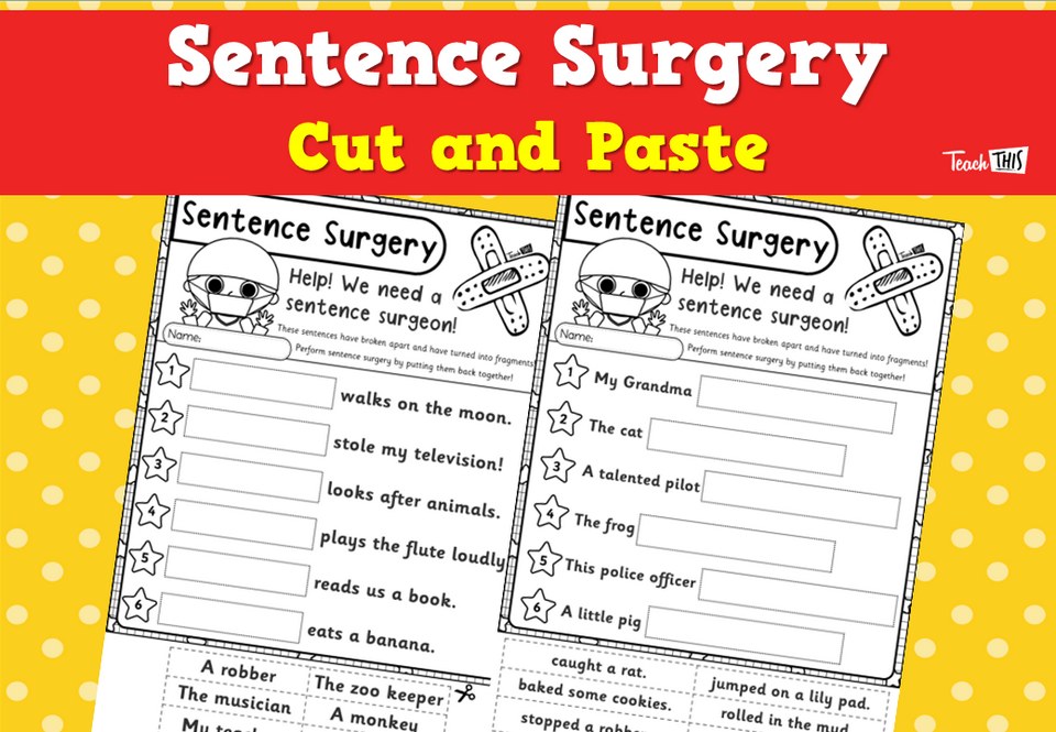 Sentence Surgery Cut and Paste