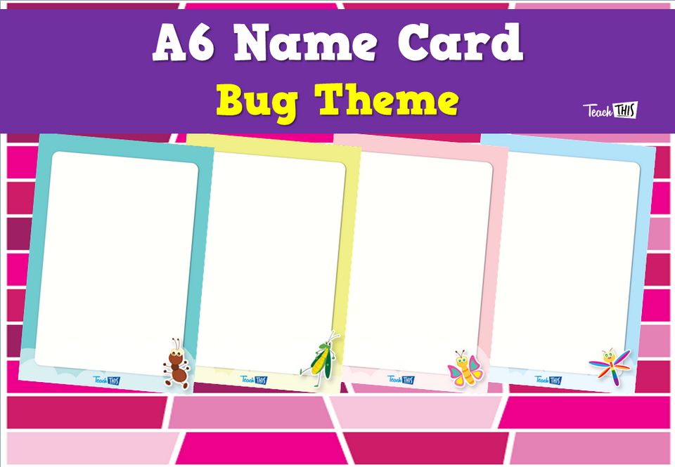 A6 Name Card - Bug Theme