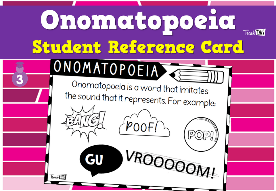 Onomatopoeia - Student Reference Card