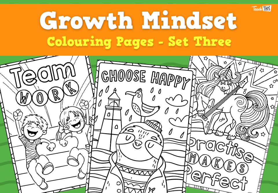 Growth Mindset Colouring - Set Three