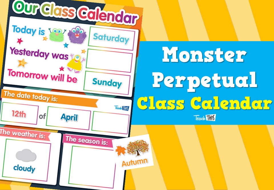 Monster Perpetual Class Calendar