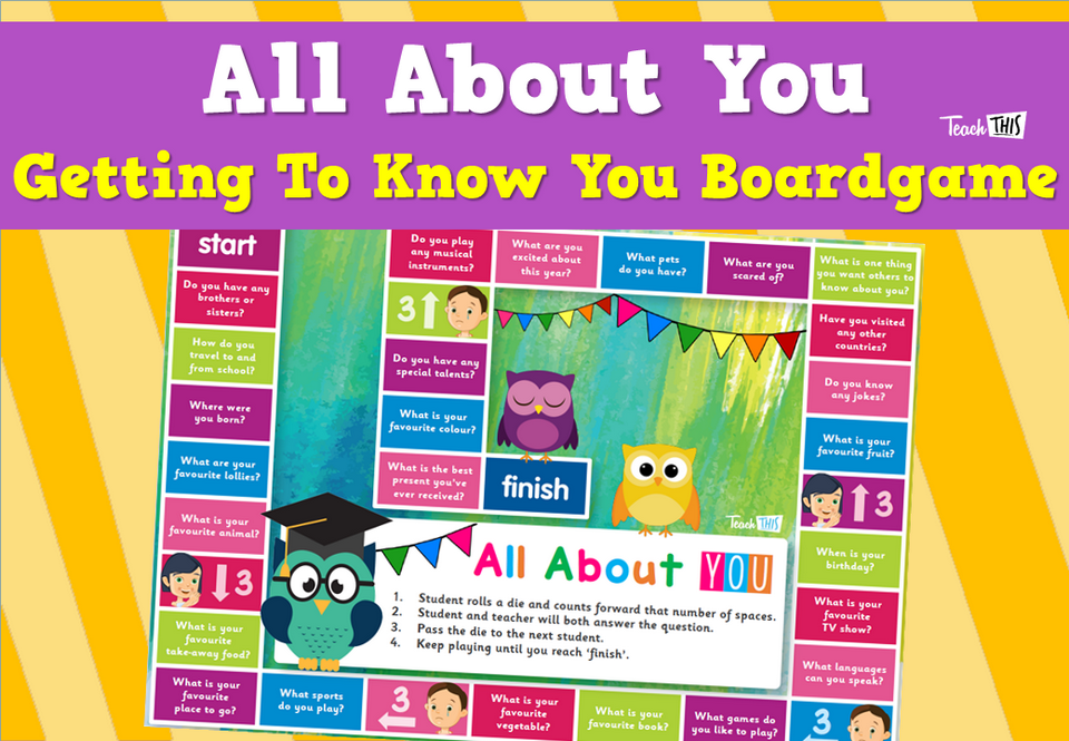 All About You - Getting To Know You Boardgame