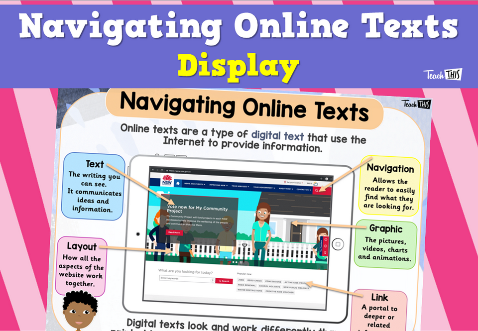 Navigating Online Texts Display