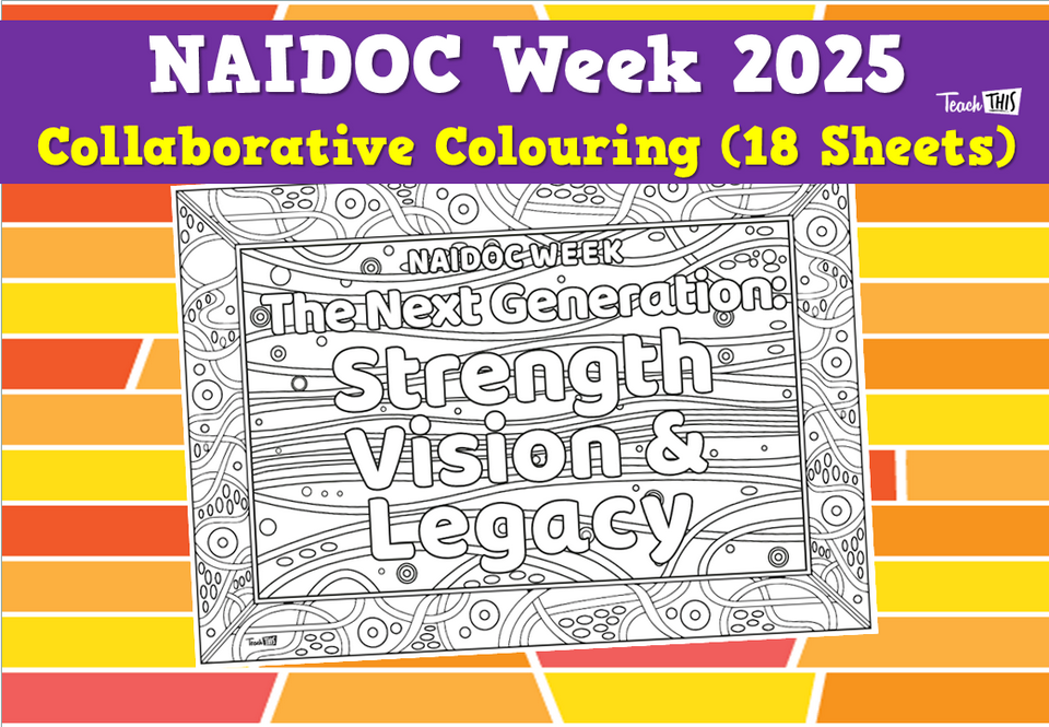 NAIDOC Week 2025 - Collaborative Colouring (18 Sheets)
