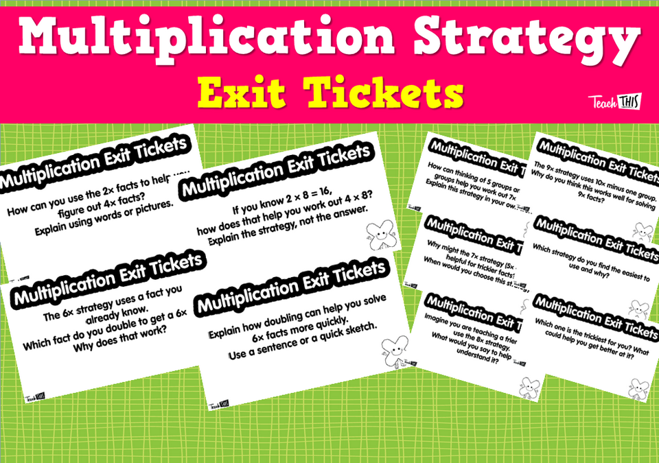 Multiplication Strategy Exit Tickets