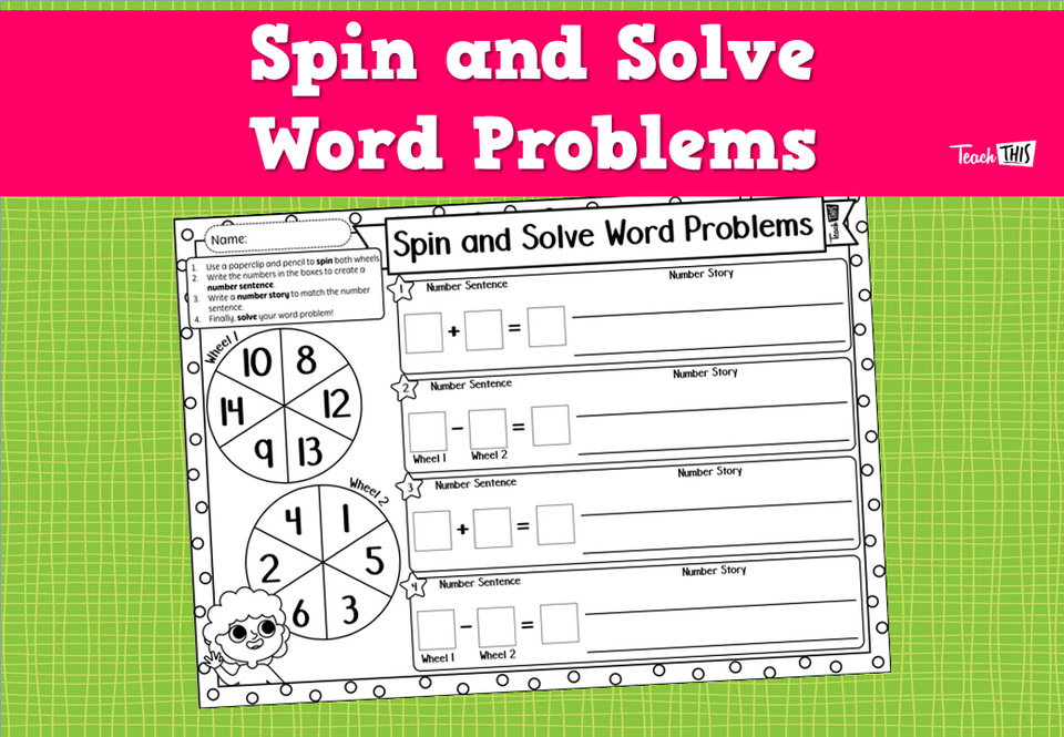 Spin and Solve Word Problems