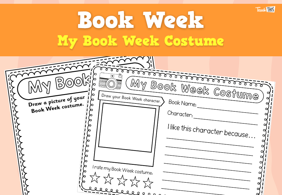 My Book Week Costume - Worksheet