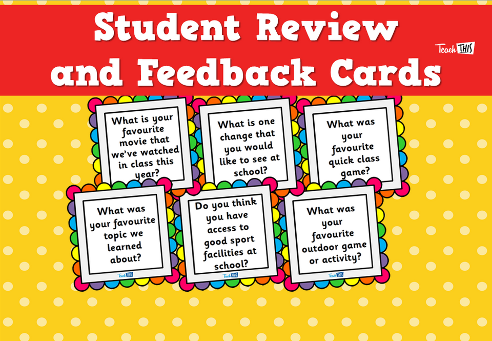 Student Review and Feedback Cards