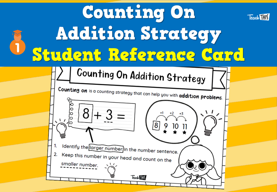 Counting On Addition Strategy - Student Reference Card
