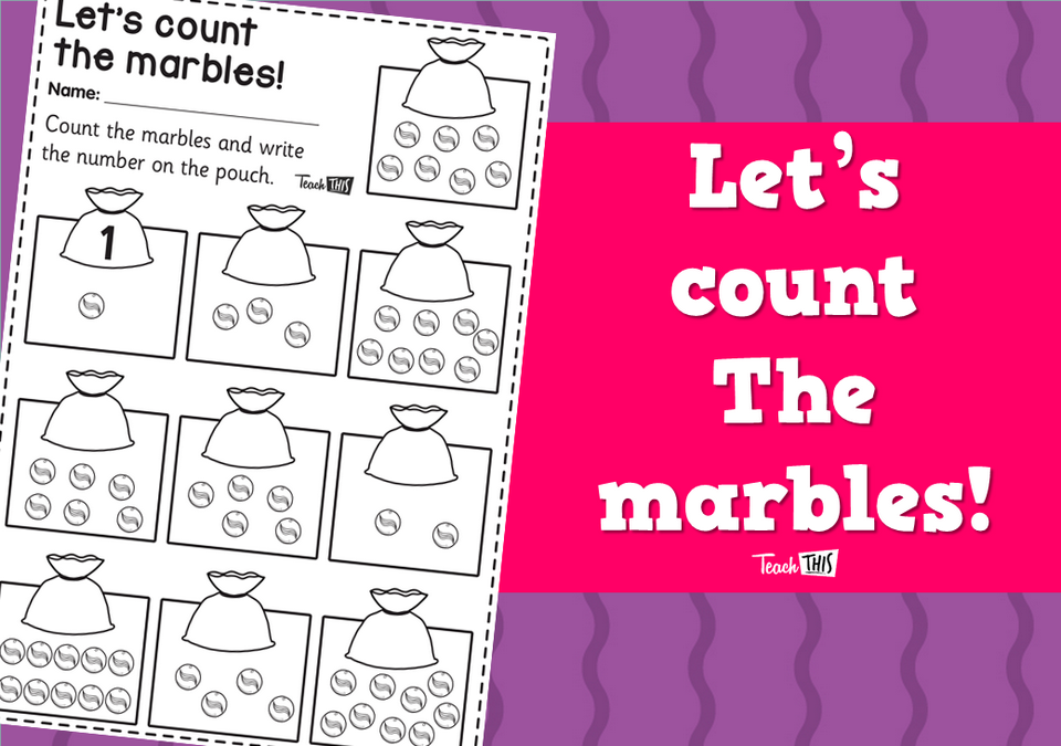Let's count the marbles! - Counting to 10