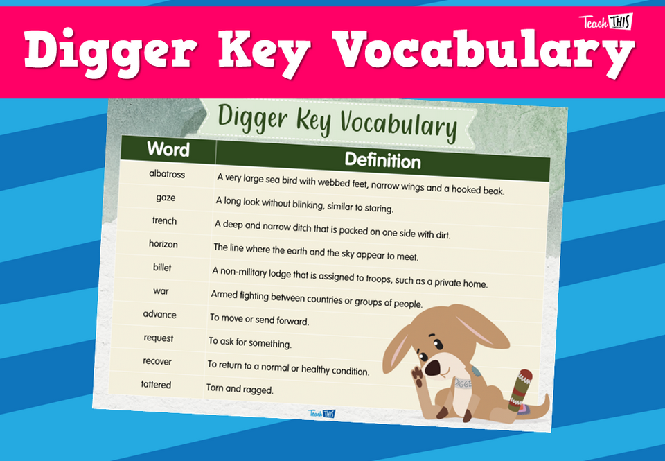 Digger Key Vocabulary