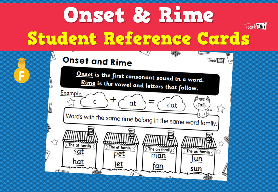 Onset & Rime – Student Reference Cards