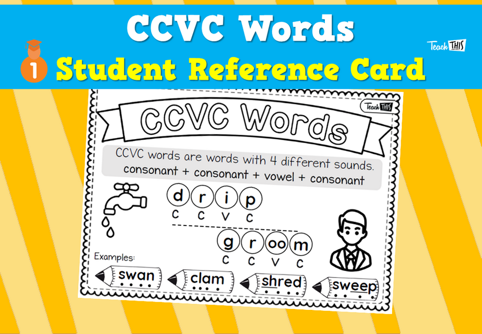 CCVC Words - Student Reference Card