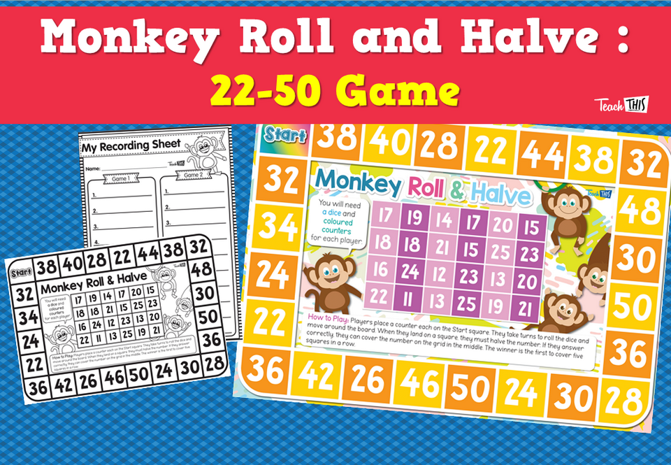 Monkey Roll and Halve : 22-50 Game